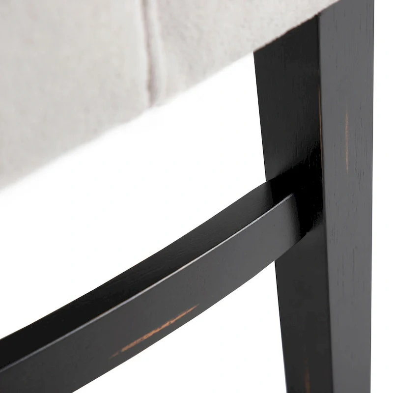 Kieran Farmhouse 5-Piece Black Wooden Dining Set