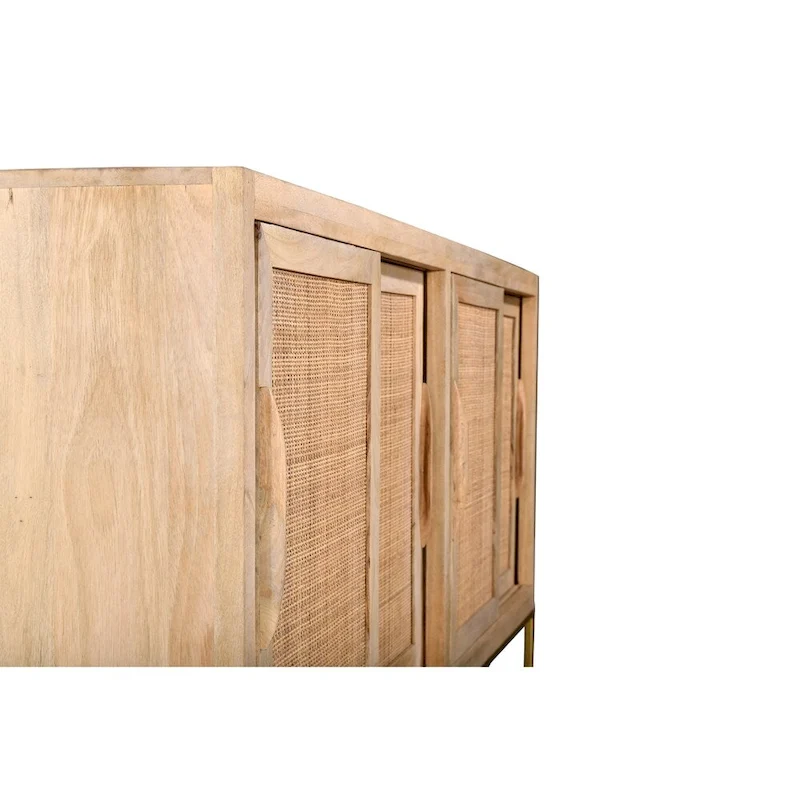 Bengal Manor Natural Cane 4 Sliding Door Sideboard