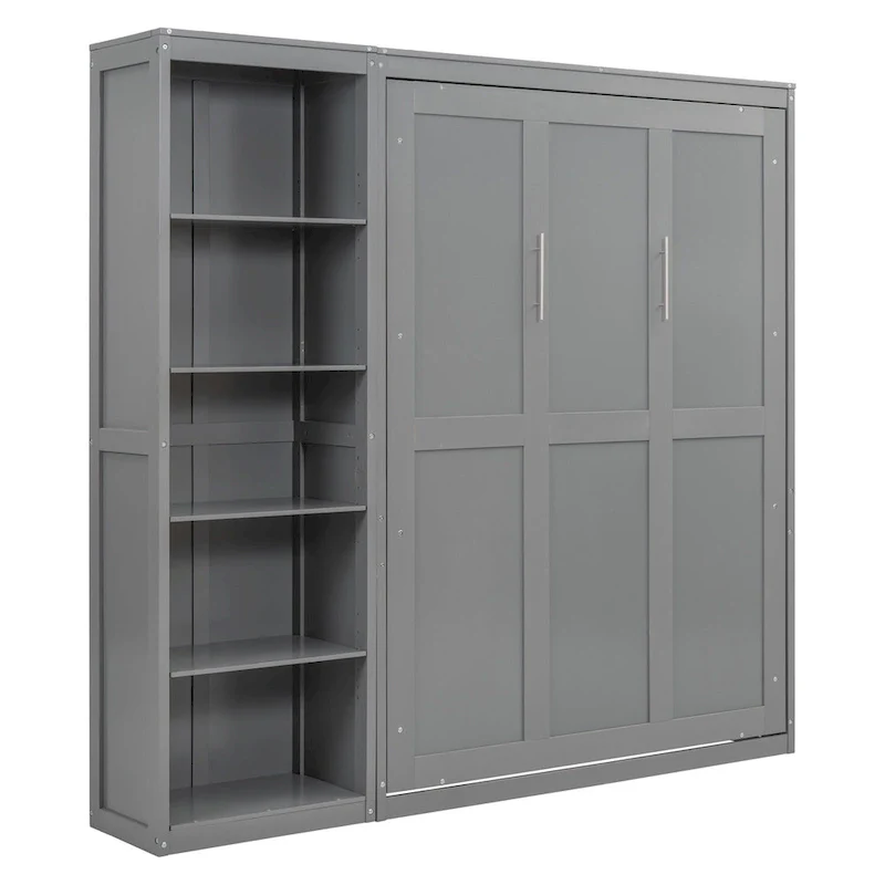 Merax Murphy Bed Wall Bed with Shelves