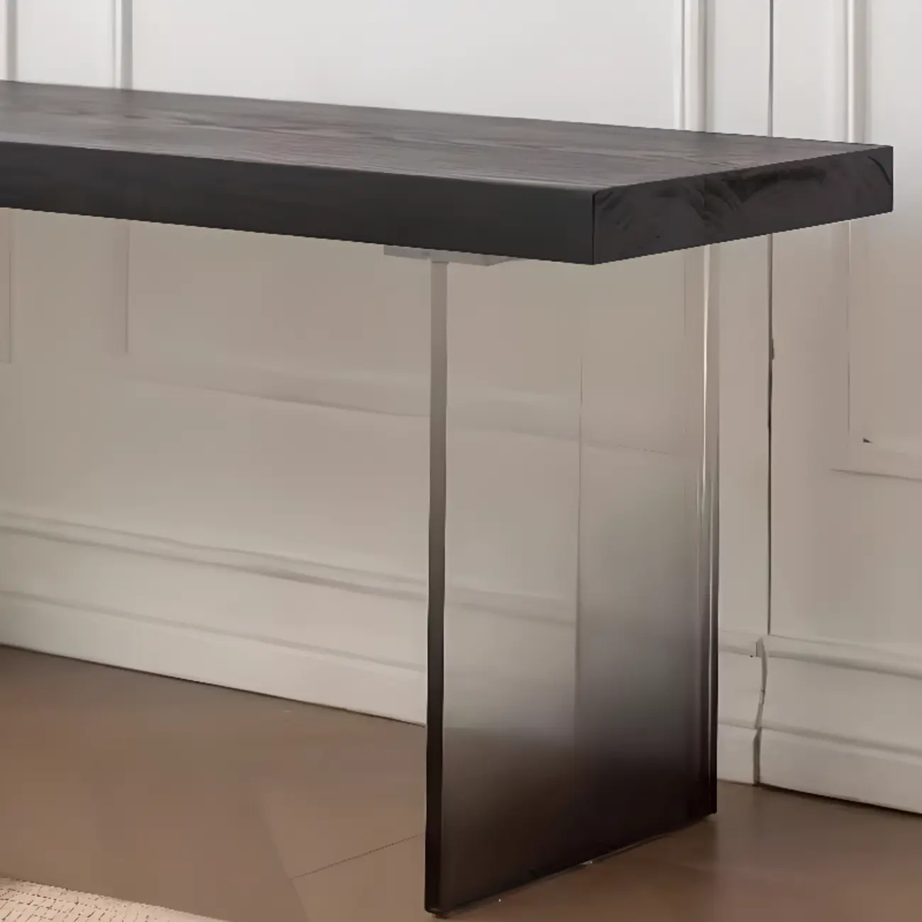 Functional Modern Wood Entryway Bench Natural Black