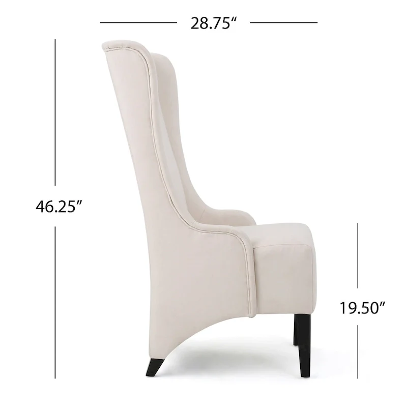 Callie High-back Fabric Dining Chair by  - 23.25 L x 28.75 W x 46.25 H