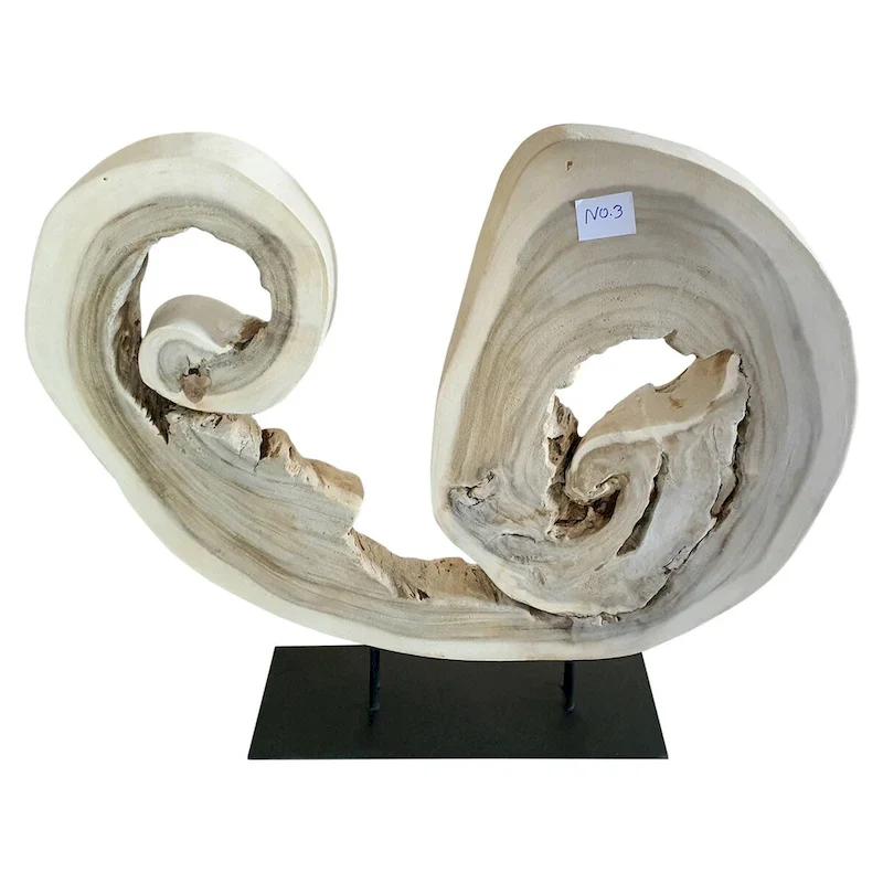 Artissance 20 H Artistic Wooden Slice with Iron Stand - Medium