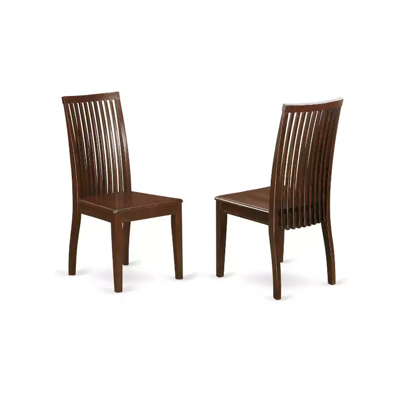 HomeStock 5-Piece Rectangle Mahogany Finish Solid Wood Top Dining table with 4 Chairs