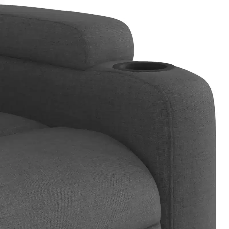 vidaXL Dark Gray Fabric Recliner Chair - 6-Point Vibration Massage, Adjustable Backrest & Footrest - Gray