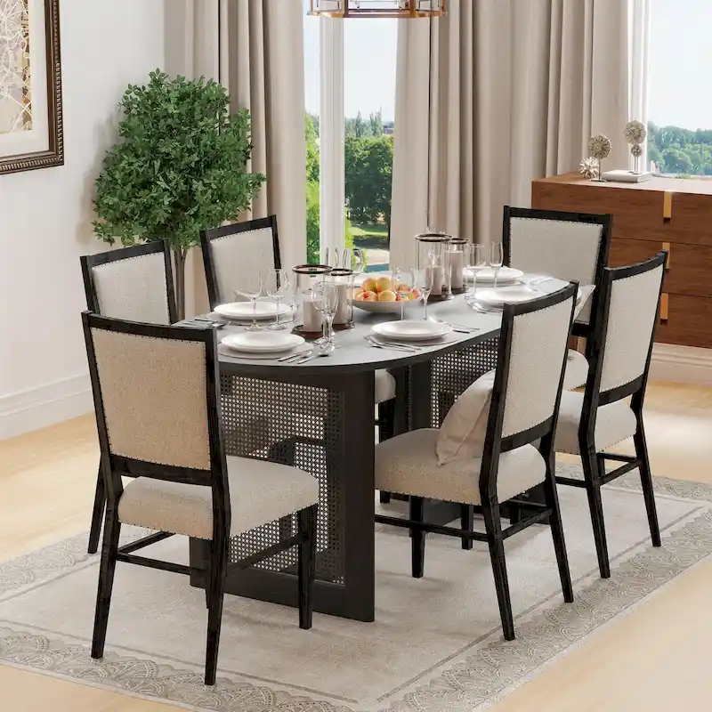 Lumioca Cinna Oak Wood Double Pedestal Dining Table
