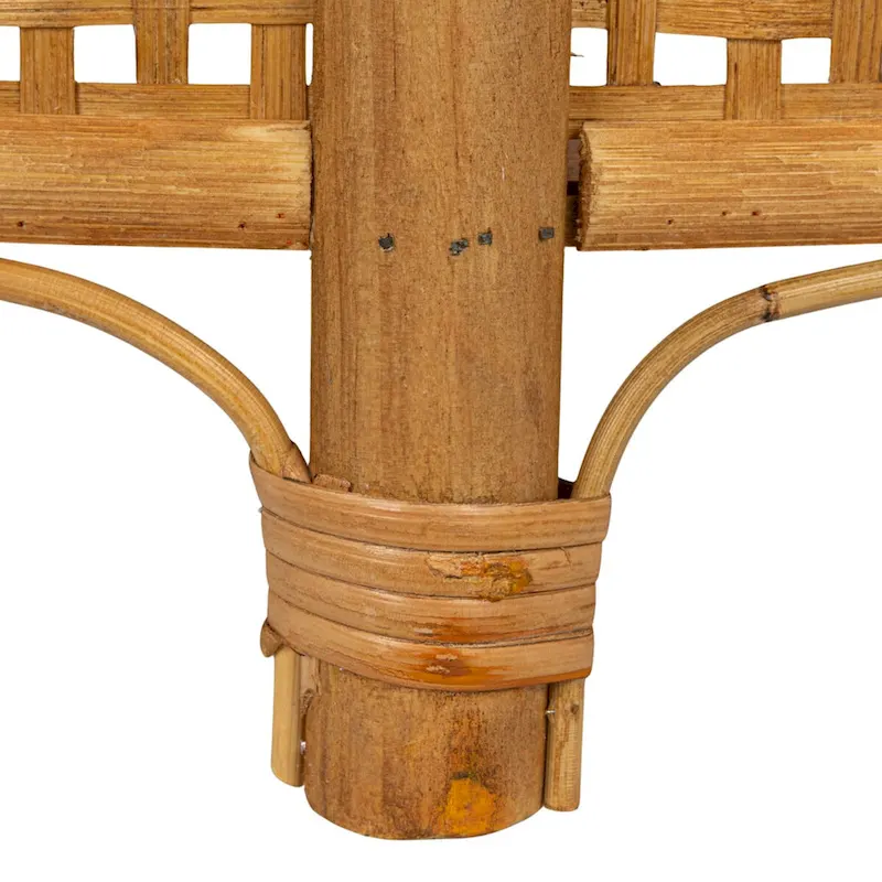 Bamboo and Rattan Accent Table