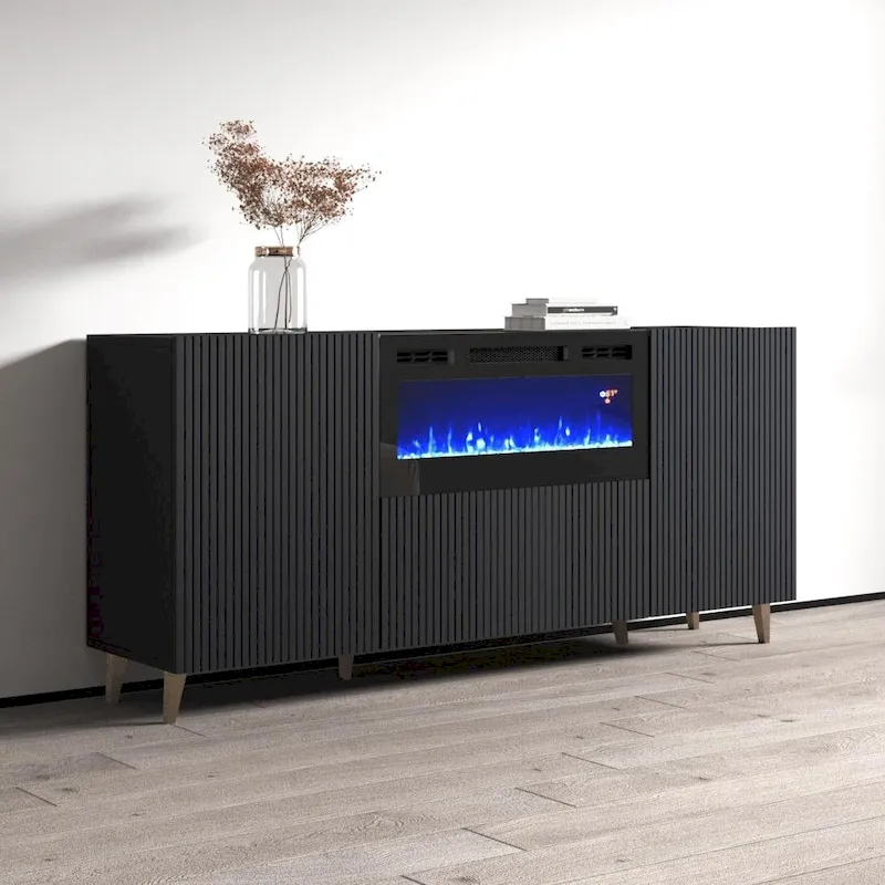 Pafos BL-EF Electric Fireplace 71 Sideboard