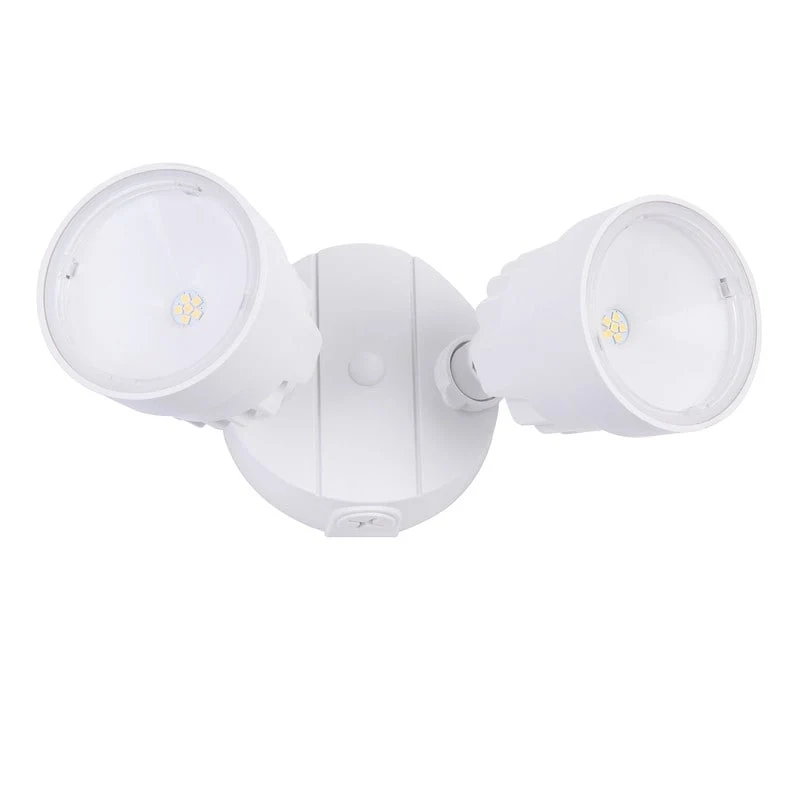 Lutec 2 Light White Outdoor Integrated LED Wall Mount Flood Light - 10.28 x 5.04 x 5.59