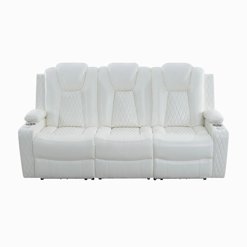 Power Reclining Sofa, Loveseat & Chair  Home Theater Seating with Wireless Charging, USB Port, Storage & Built-in Speakers