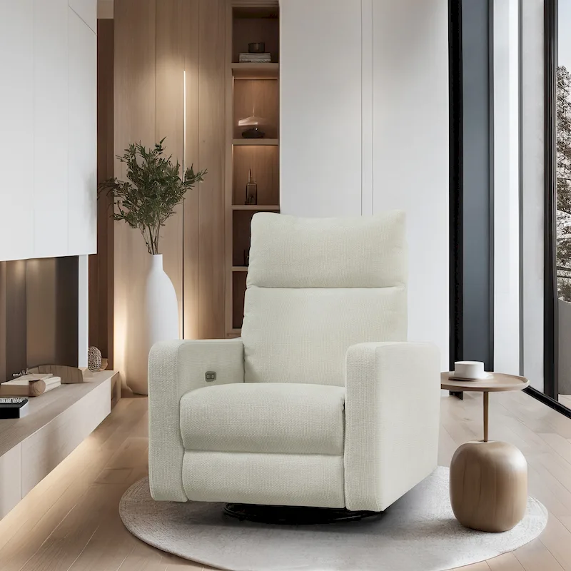 33.5W Power Swivel Glider Recliner with USB Charger