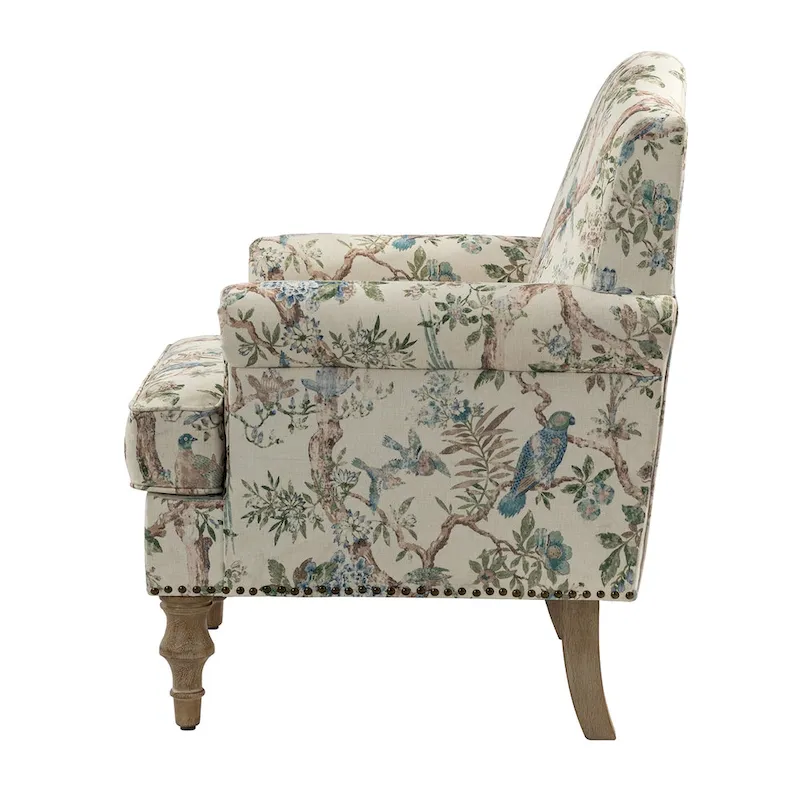 Yahweh Farmhouse Nailhead Armchair with Rolled Arms by HULALA HOME(Set of 2)