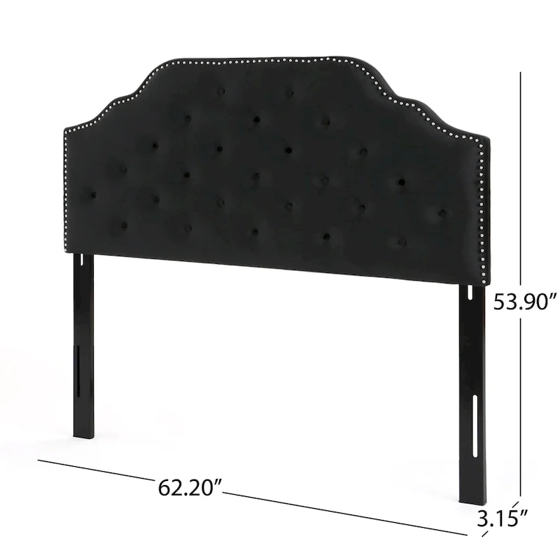 Silas Glam Velvet Full/Queen Headboard by