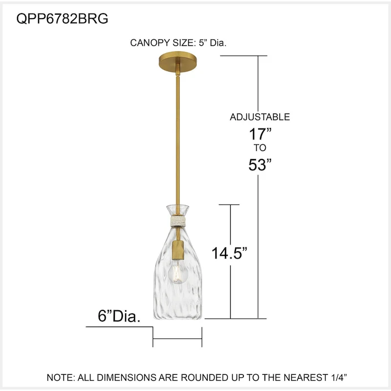 Govada 1-Light Brushed Gold Mini Pendant