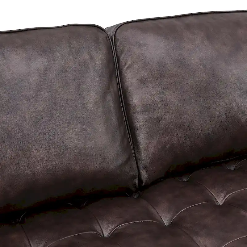 Valour 98 Leather Sectional Sofa