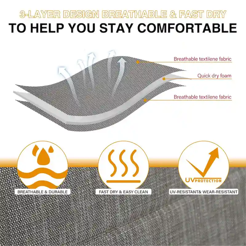 MAISON ARTS Patio Dining Chairs Set of 2