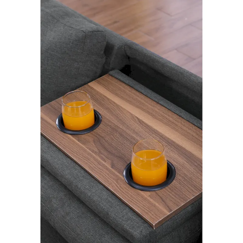 Alger 98  Wide Left Hand Facing Sofa & Chaise with Ottoman