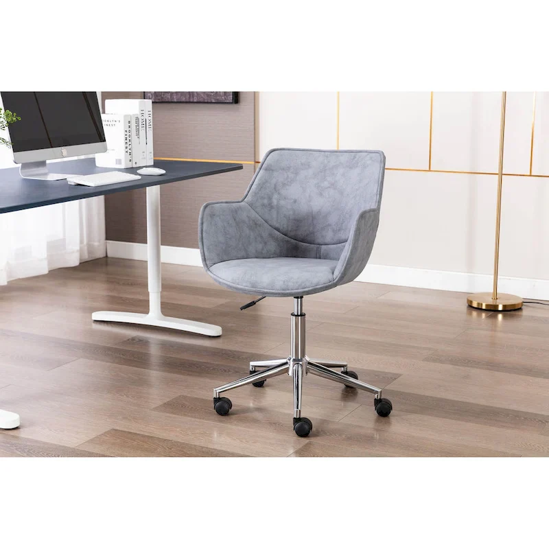 Porthos Home Xen Adjustable Office Chair, Microfiber, Chrome Base