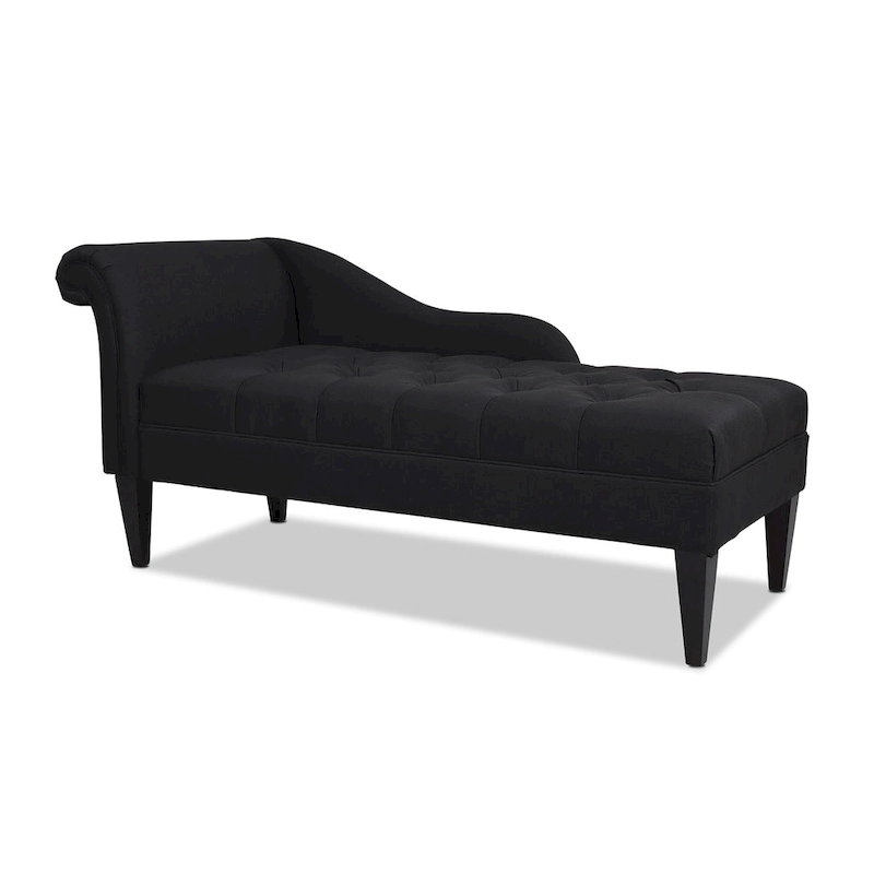Harrison 64  Mid-Century Tufted Rolled-Arm Chaise Lounge