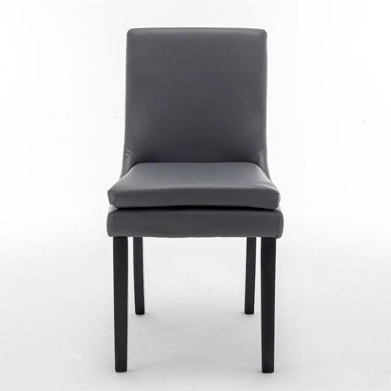 Modern Dining Chairs with Solid Wood Legs (Set of 2)