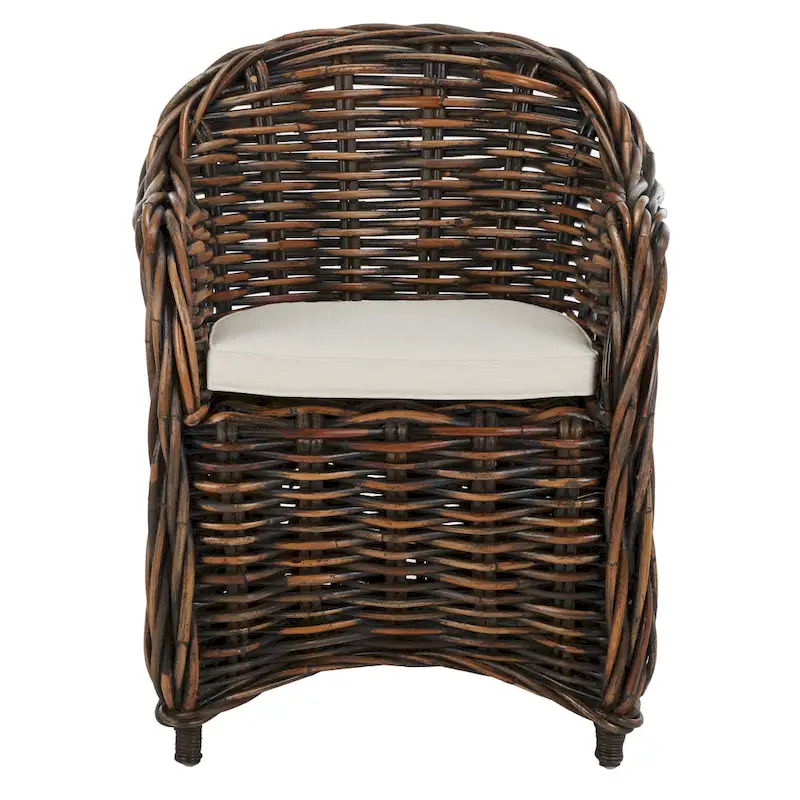SAFAVIEH Styliani Natural Rattan Club Chair - 27.5 x 27.5 x 35.5 - 28Wx28Dx36H