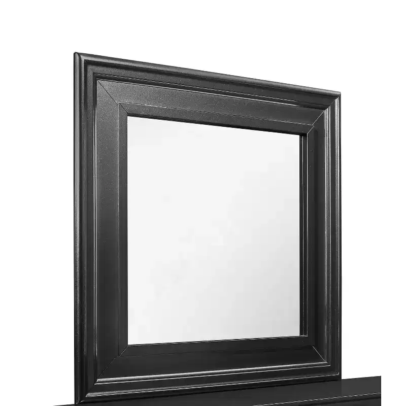 HomeStock Metallic White Mirror with Sleek Frame  Glamorous Modern Bedroom Accent Mirror