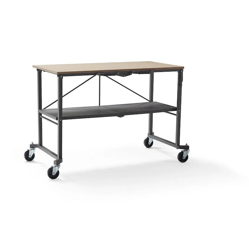 COSCO Smartfold Grey Utility Table / Workbench with Locking Casters