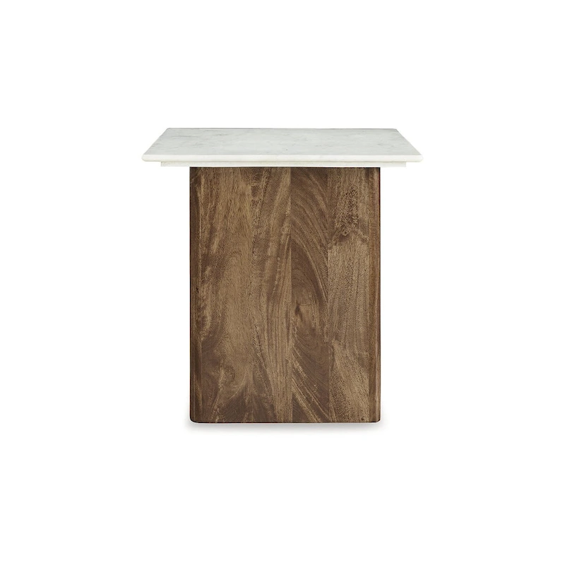 Signature Design by Ashley Isanti Light Brown/White End Table - 23.13W x 23.13D x 22.63H