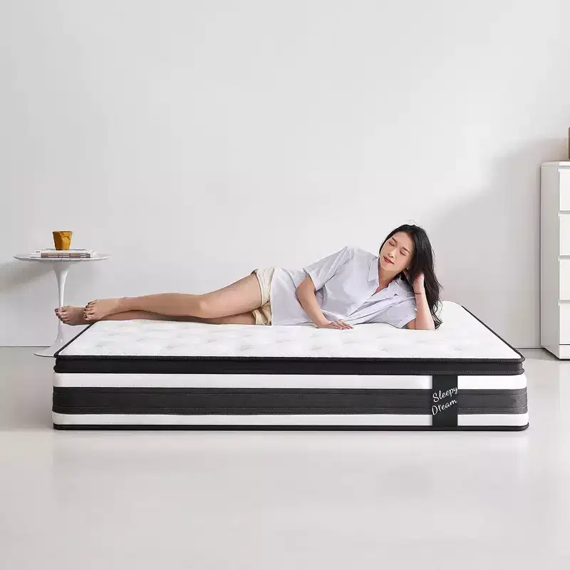12 Inch King Size Breathable Cover Certipur-US Memory Foam Individual Pocket Spring Hybrid Mattress