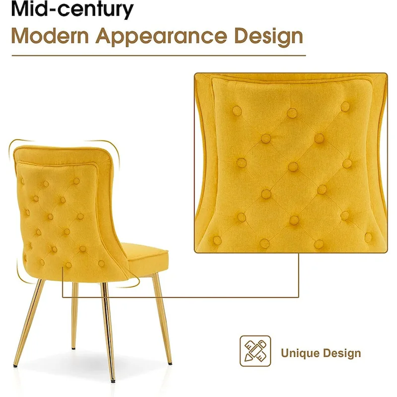 Tufted Button Back Room Chair Set of 2