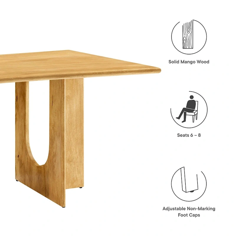 Rivian Rectangular 70 Wood Dining Table