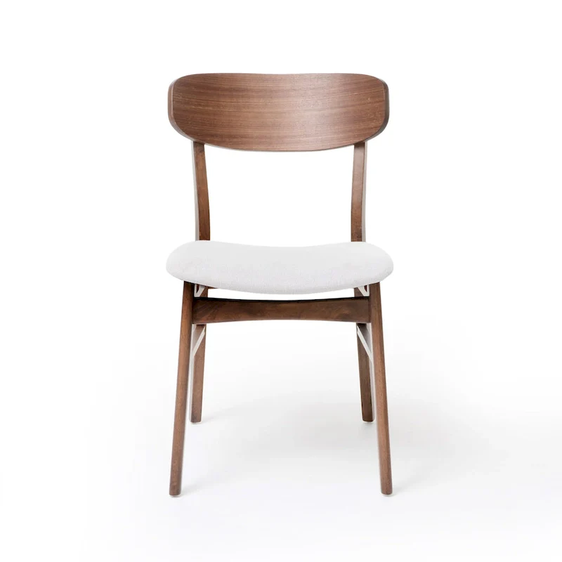 Fabric-upholstered Wood Dining Chairs