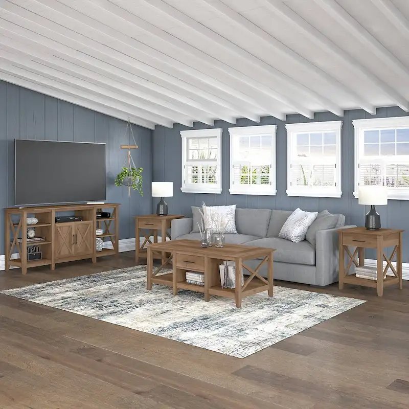 4-piece TV Stand and Table Set