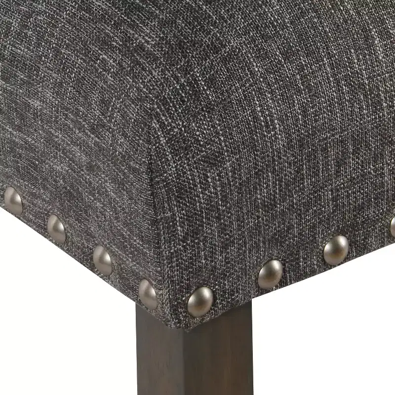 24 Upholstered Counter Height Barstool with Nailheads - HomePop