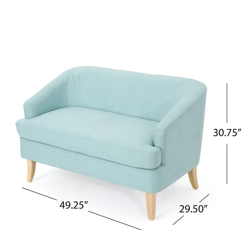 Sheena Mid-century Modern Petite Fabric Loveseat by Christopher Knight Home