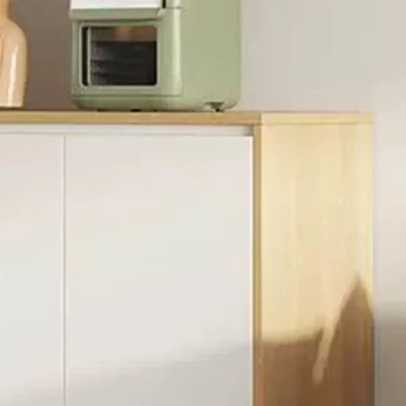 Modern Wooden Sideboard with 3 Drawers in White