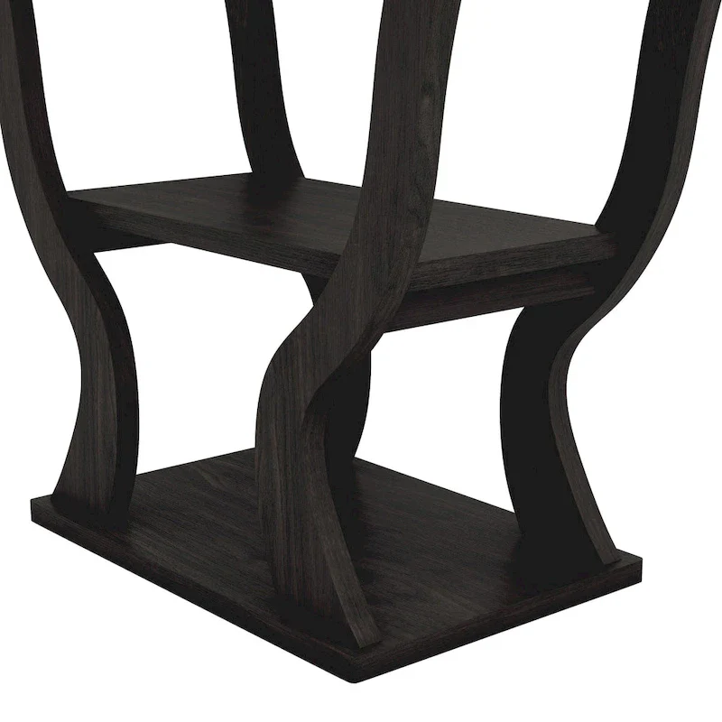 DH BASIC Transitional Espresso 39-inch Console Table with Open-Shelf by Denhour