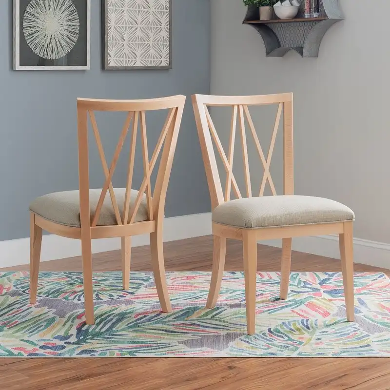 Markland Solid Wood Natural Dining Side Chair (Set of 2)