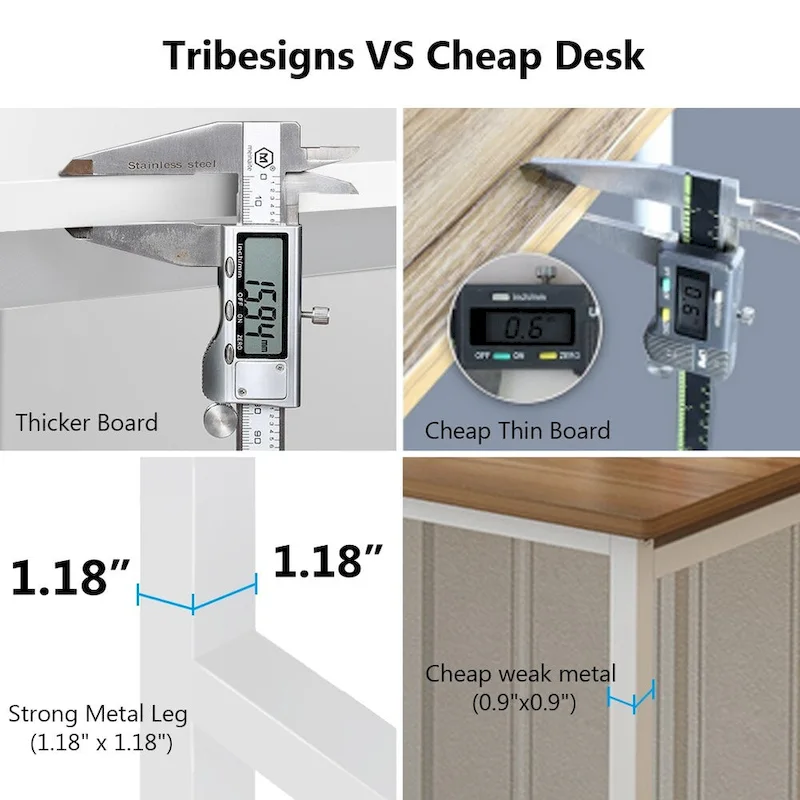 47 Inch Modern Computer Desk with Hutch and Bookshelf