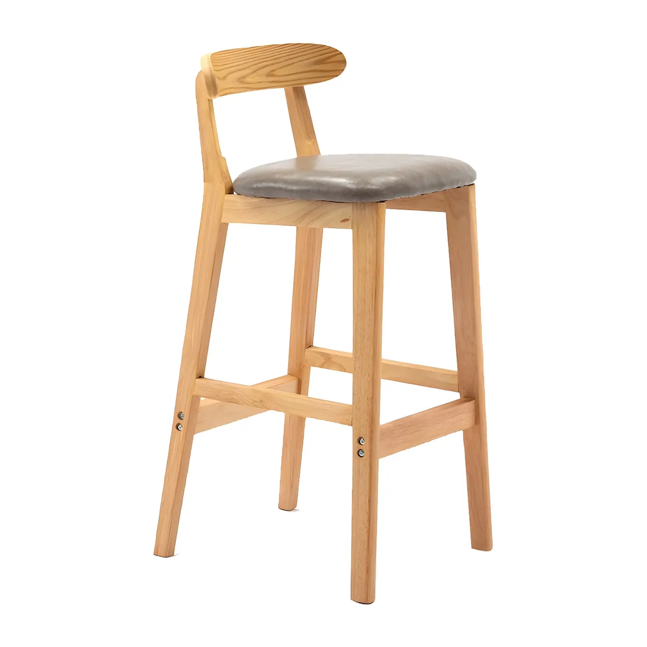 Modern Wood Comfort-Enhanced Minimalist Bar Stool