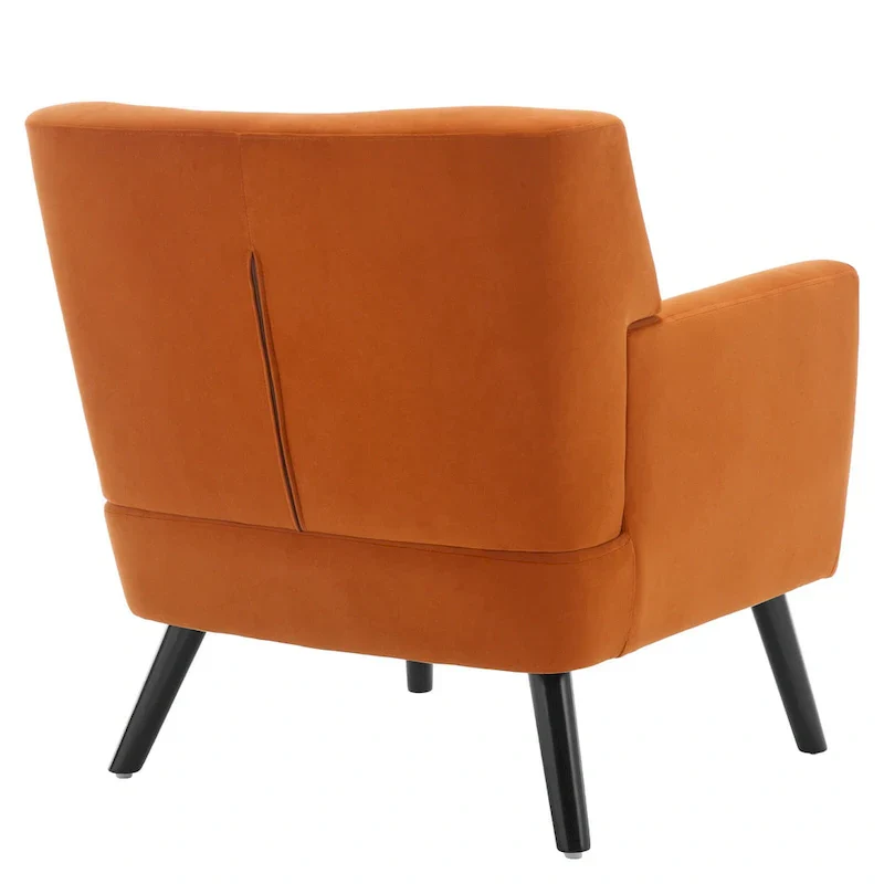 Velvet Upholstered Armchair Tufted Accent Chair, Set of 2 - 30.71H x 28.35 W x 27.56D