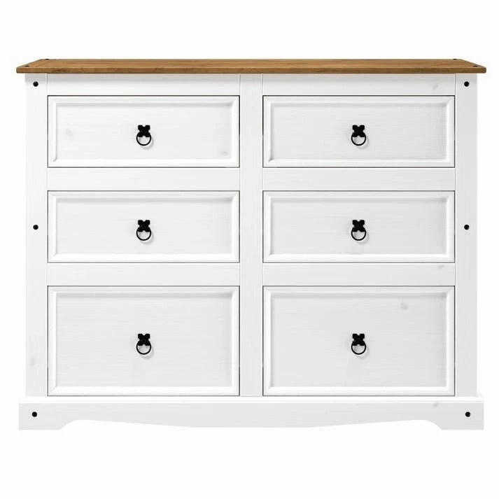 Wood Dresser 3+3 Drawers Chest