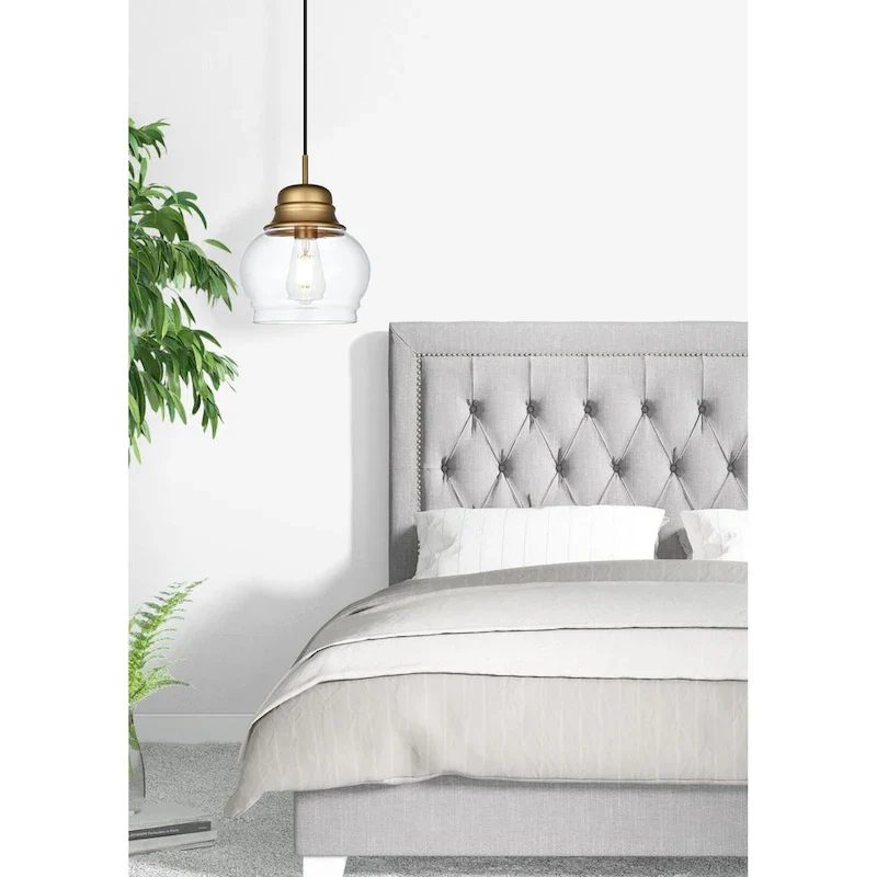 1-Light Pendant with 8 inch Clear Glass