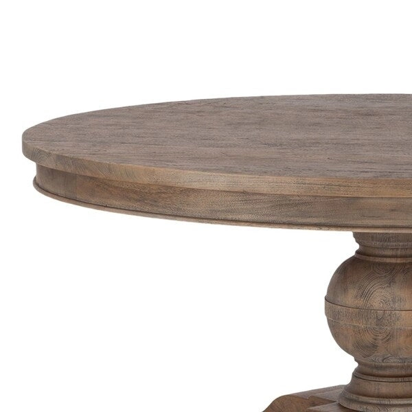 Copper Grove Asperg Brown Weathered Teak Round Dining Table