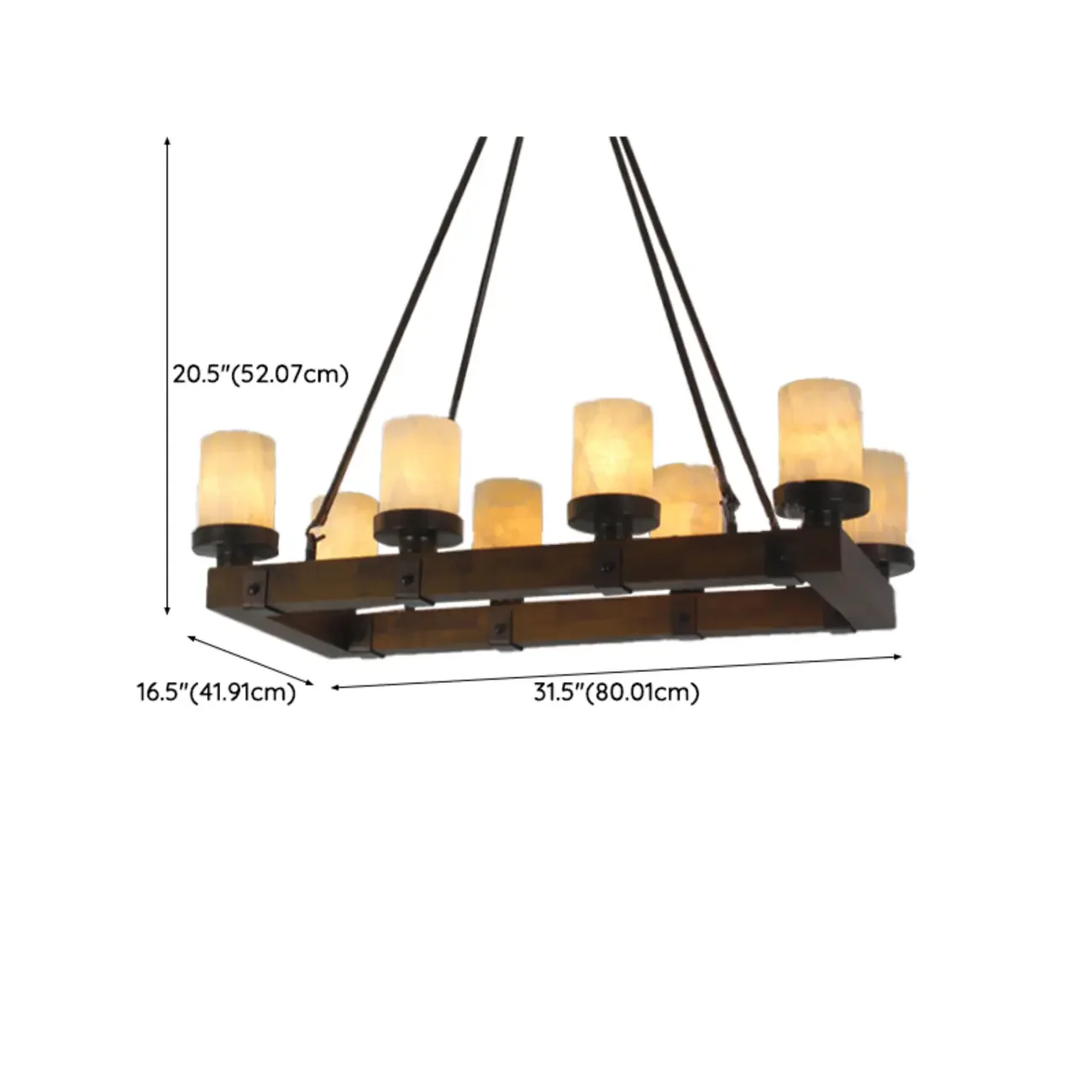 6-Light Industrial Metal Kitchen Island Pendant Lighting