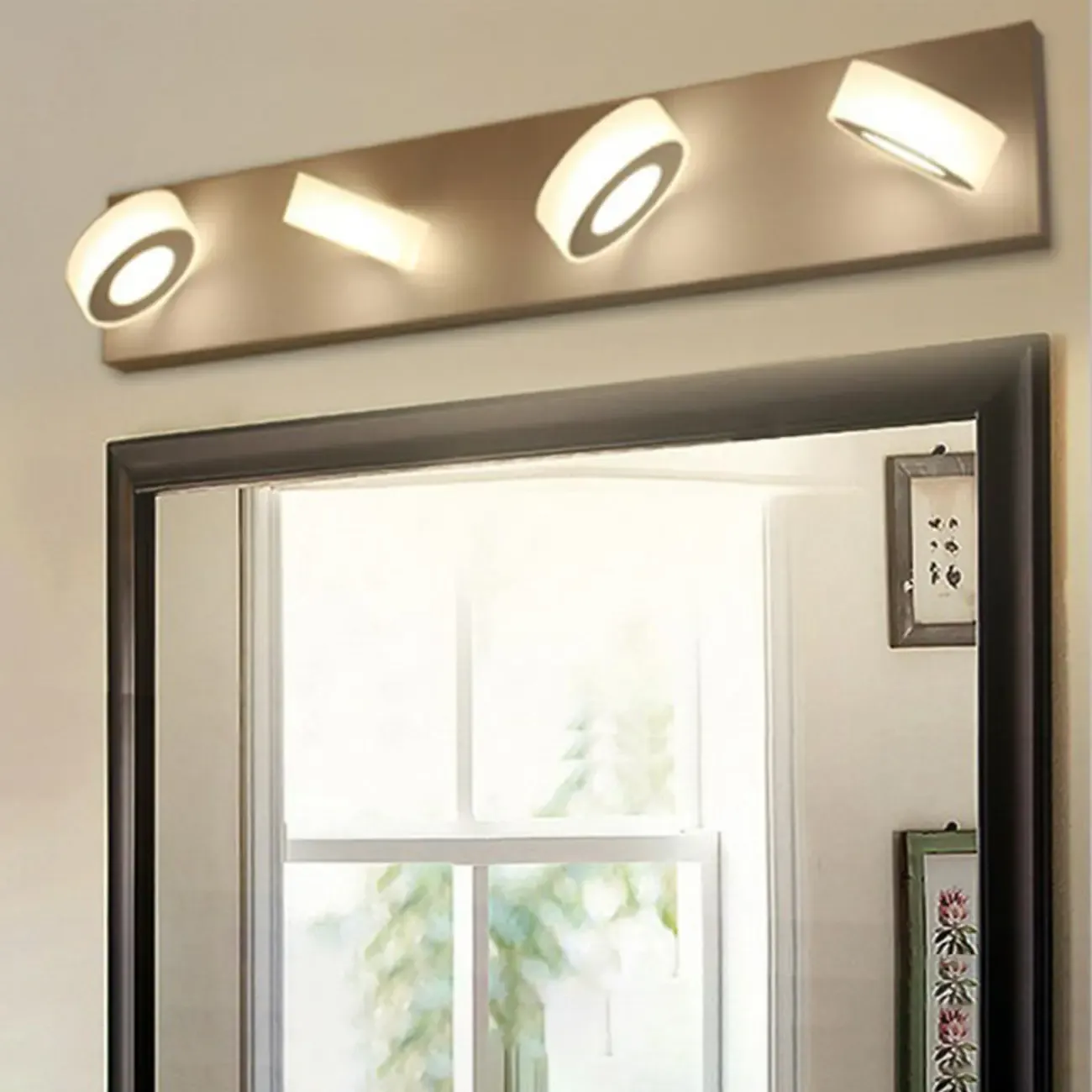 Modern LED Bathroom Vanity Light with Geometric design