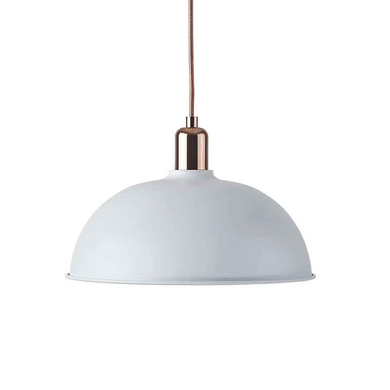 Simple style White iron 1 Lt pendant 14 inch