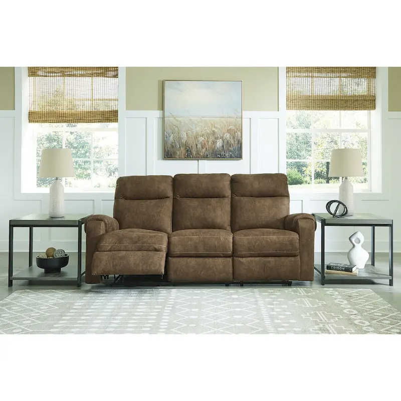 Brown Reclining Sofa - 86 W x 40 D x 40 H