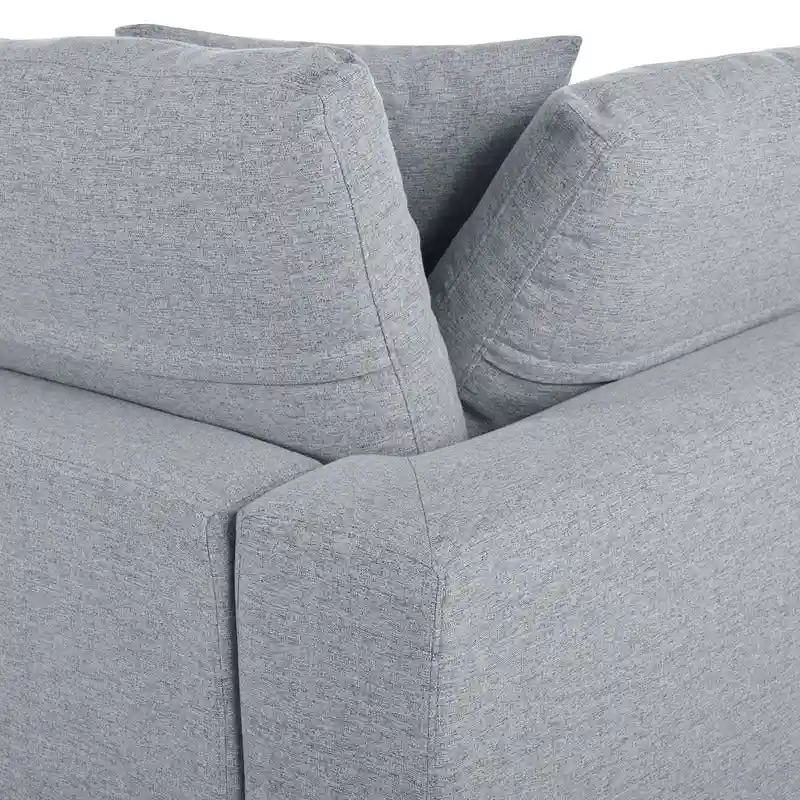 U-Shape Sectional Sofa, 2 Large Chaise with Removable Ottomans