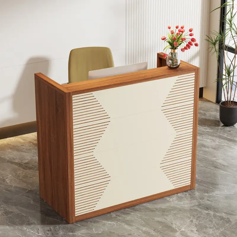 Reception Front Desk with Counter, E1 Particle Board, 47.24