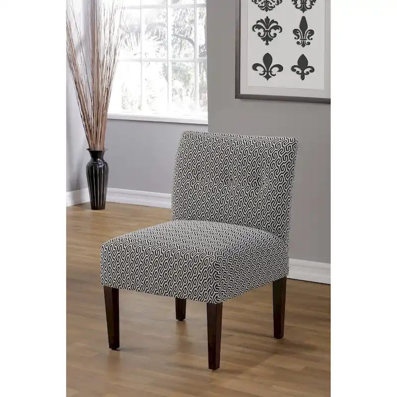 Samantha Transitional Button Tufted Slipper Chair